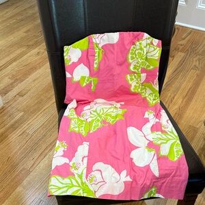 Lilly Pulitzer Pink and Green Floral Dress
